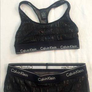 Womens Calvin Klein panties and bra set